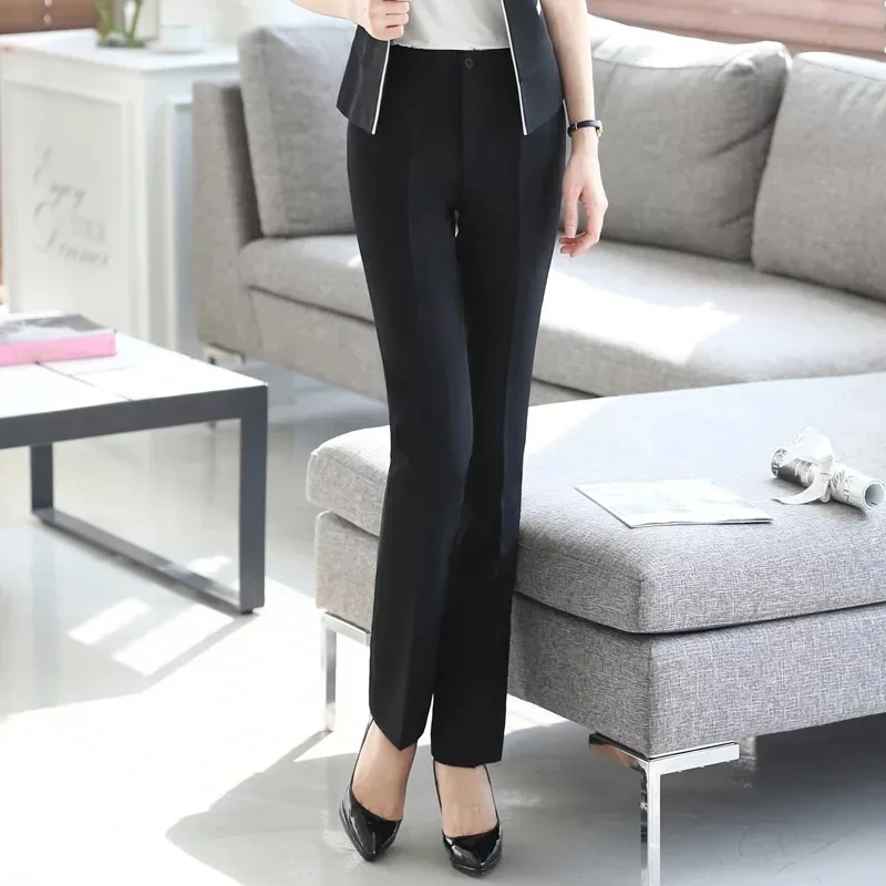 IZICFLY Toamna Primăvara anului Nou Stil coreean Ocupație OL Pantaloni Femei Negre Birou Doamnelor Pantaloni Uzura de Muncă 6XL 7XL 1