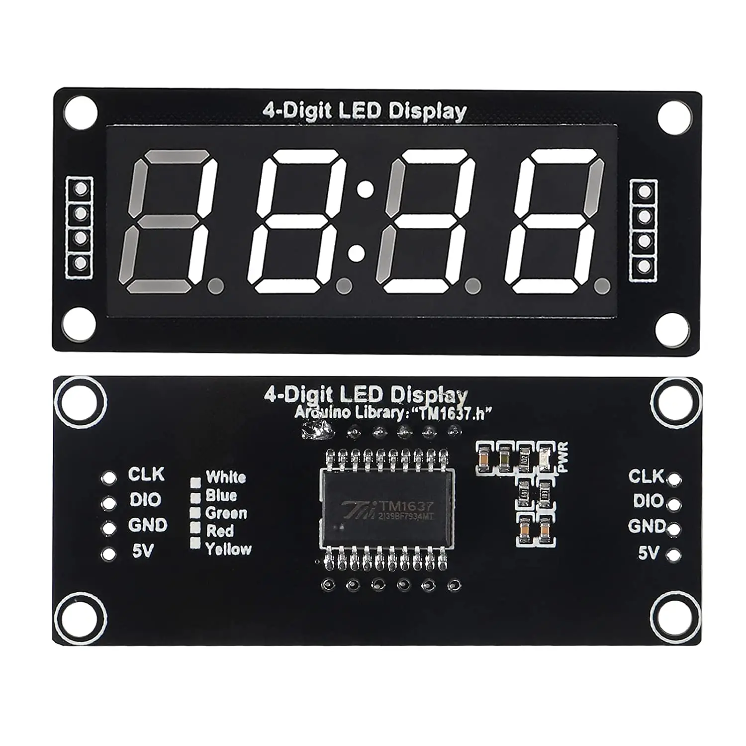 TM1637 0.56 inch LED Display Digital Tub Zecimal 7 Segment de 4 Cifre Ceas Dublu Puncte Modulul Serial Driver Placa de 5 Culori 2