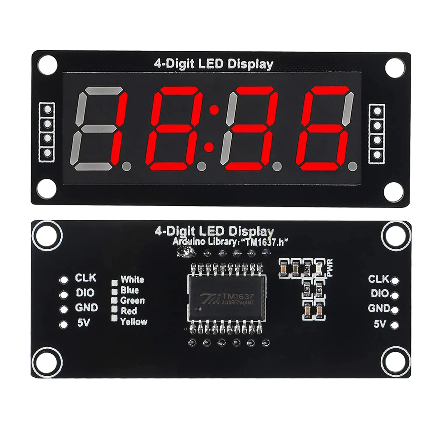 TM1637 0.56 inch LED Display Digital Tub Zecimal 7 Segment de 4 Cifre Ceas Dublu Puncte Modulul Serial Driver Placa de 5 Culori 3
