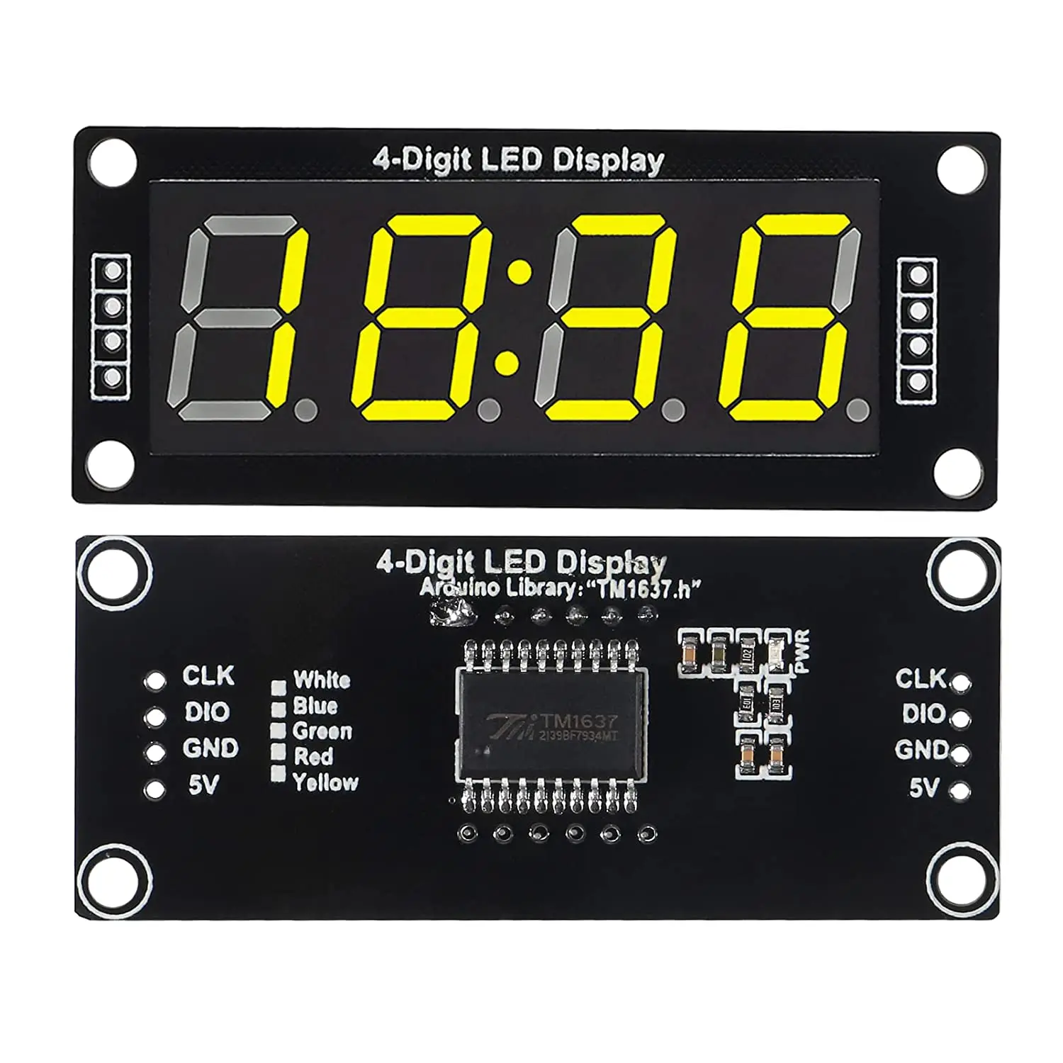 TM1637 0.56 inch LED Display Digital Tub Zecimal 7 Segment de 4 Cifre Ceas Dublu Puncte Modulul Serial Driver Placa de 5 Culori 4