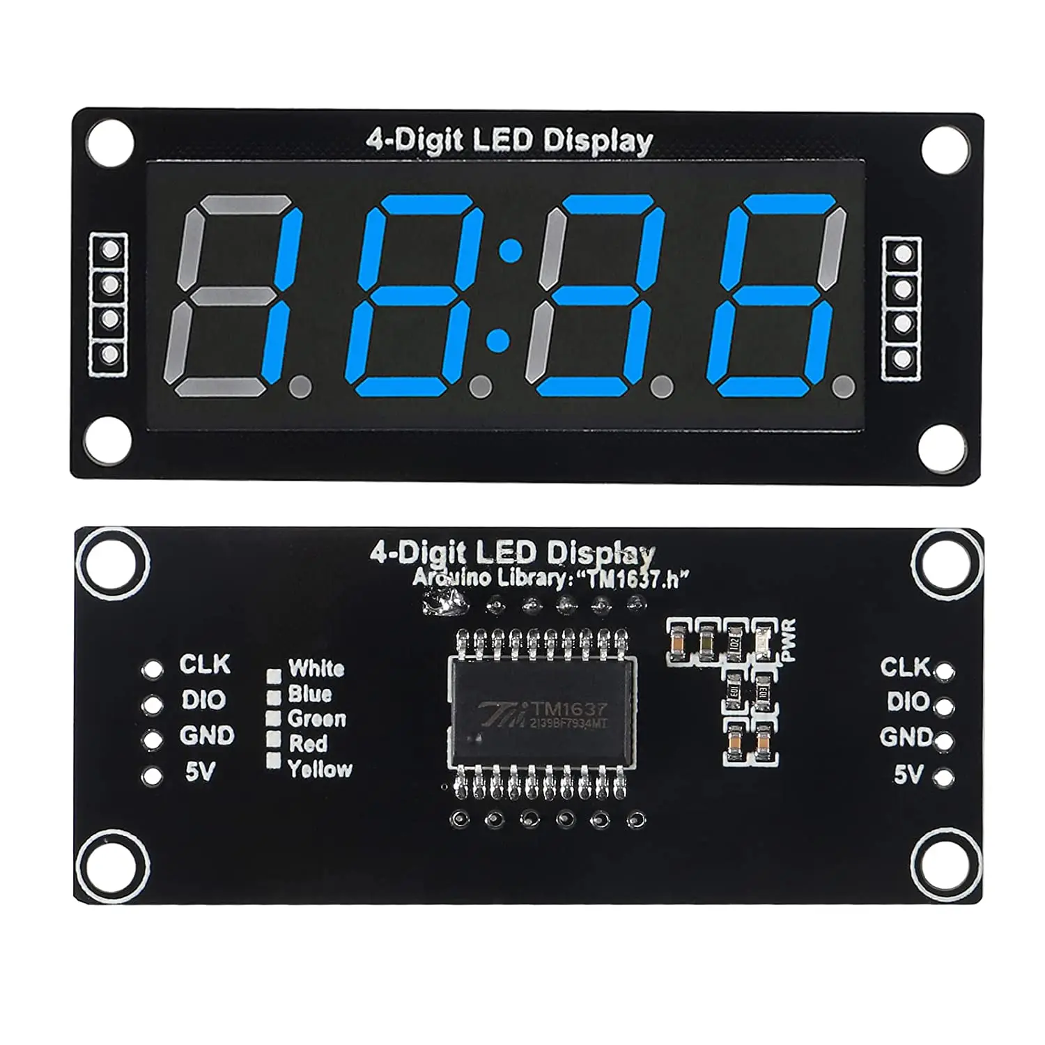 TM1637 0.56 inch LED Display Digital Tub Zecimal 7 Segment de 4 Cifre Ceas Dublu Puncte Modulul Serial Driver Placa de 5 Culori 5