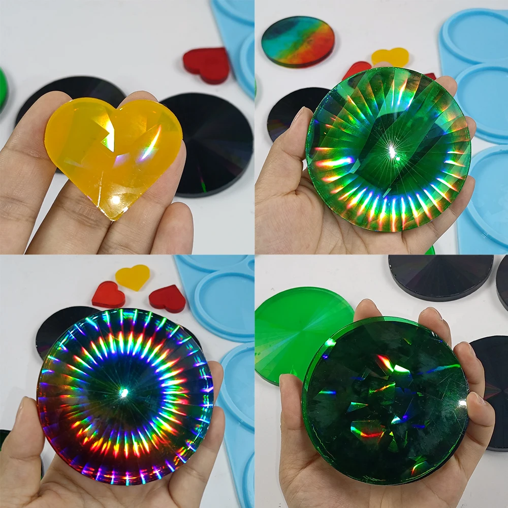 DIY Holografic Coaster Rășină Mucegai Silicon Holografic Mucegai 2