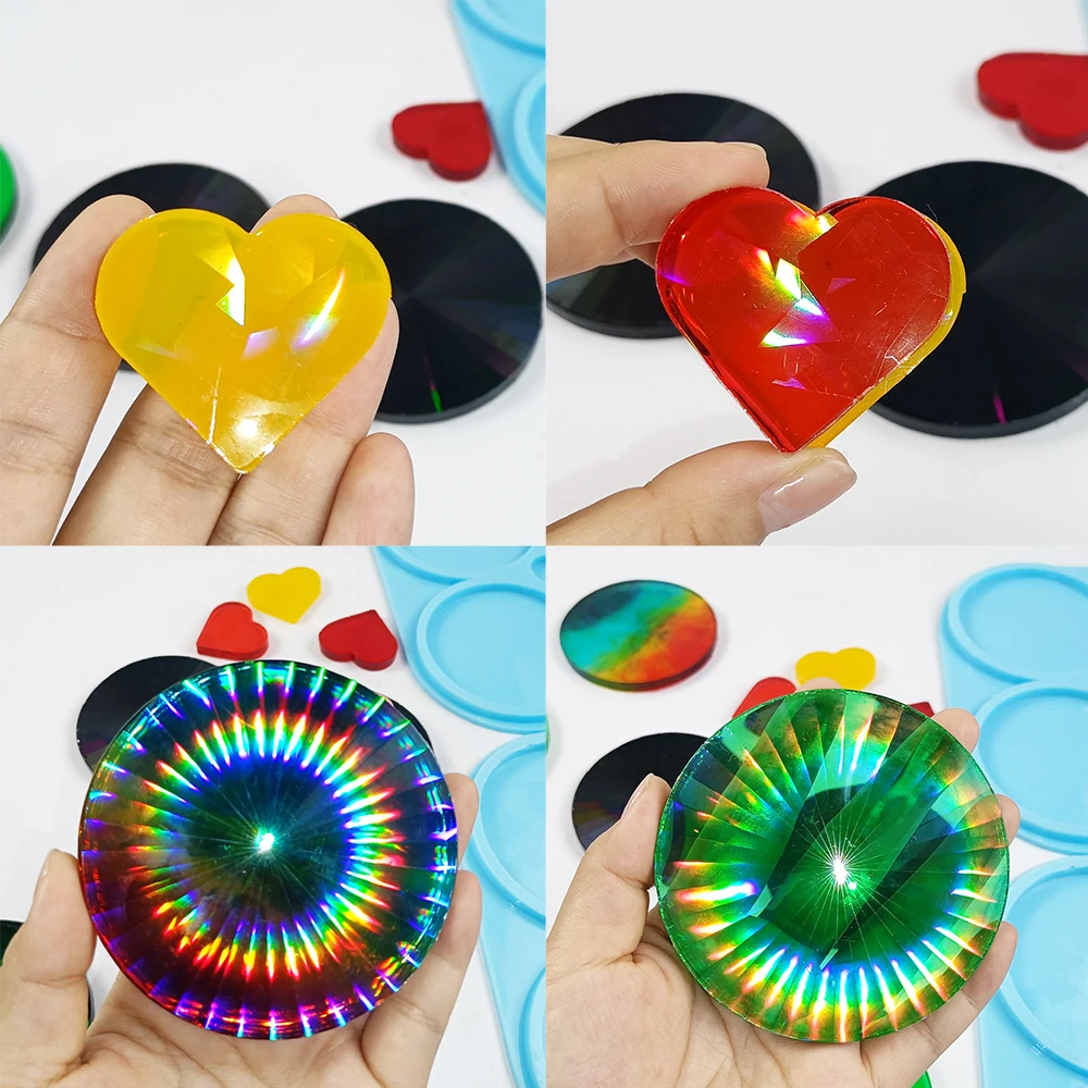 DIY Holografic Coaster Rășină Mucegai Silicon Holografic Mucegai 5