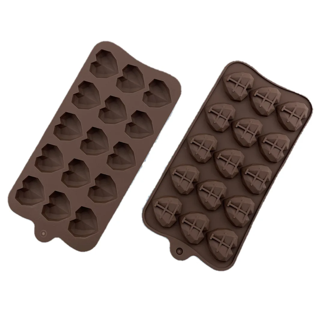 Inimă nouă Matrite de Ciocolata 15 CavityDiamond place Forma Silicon Bomboane de Nunta Forme pentru Copt Prajitura Decoratiuni Tort Mucegai 3D 3