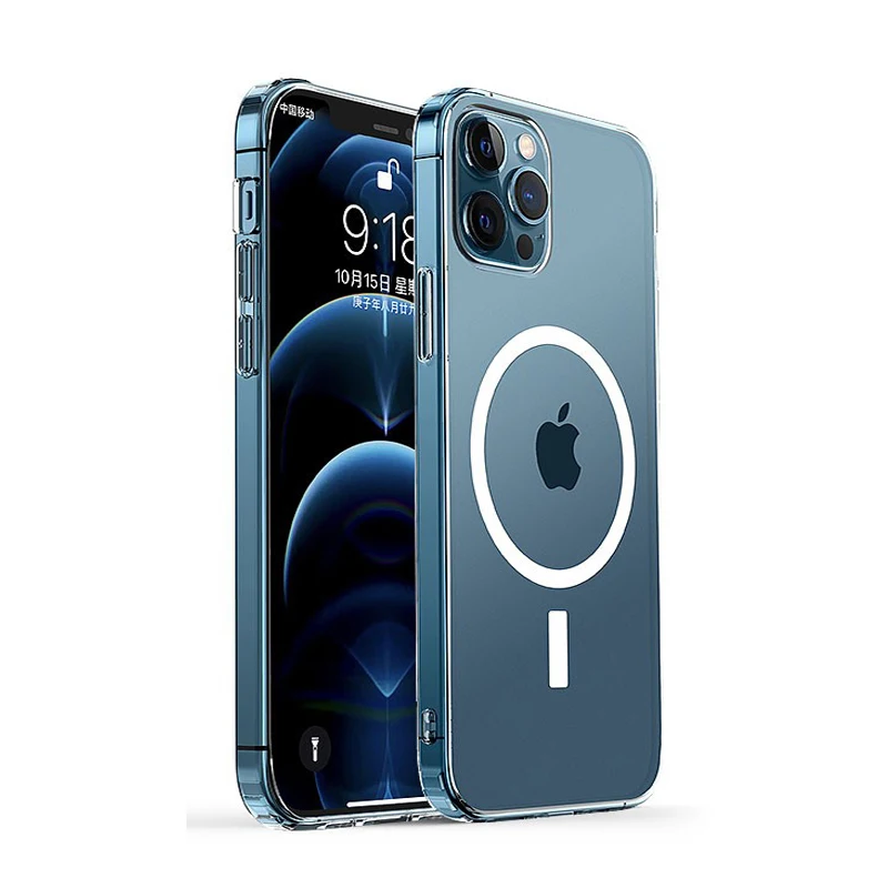 Pentru IPhone 13 Pro Max Cazul Magsafing Magnetic Slim Hard Transparent Telefon Acoperă Pentru IPhone 11 12 Pro Mini X XR XS MAX cazul 1