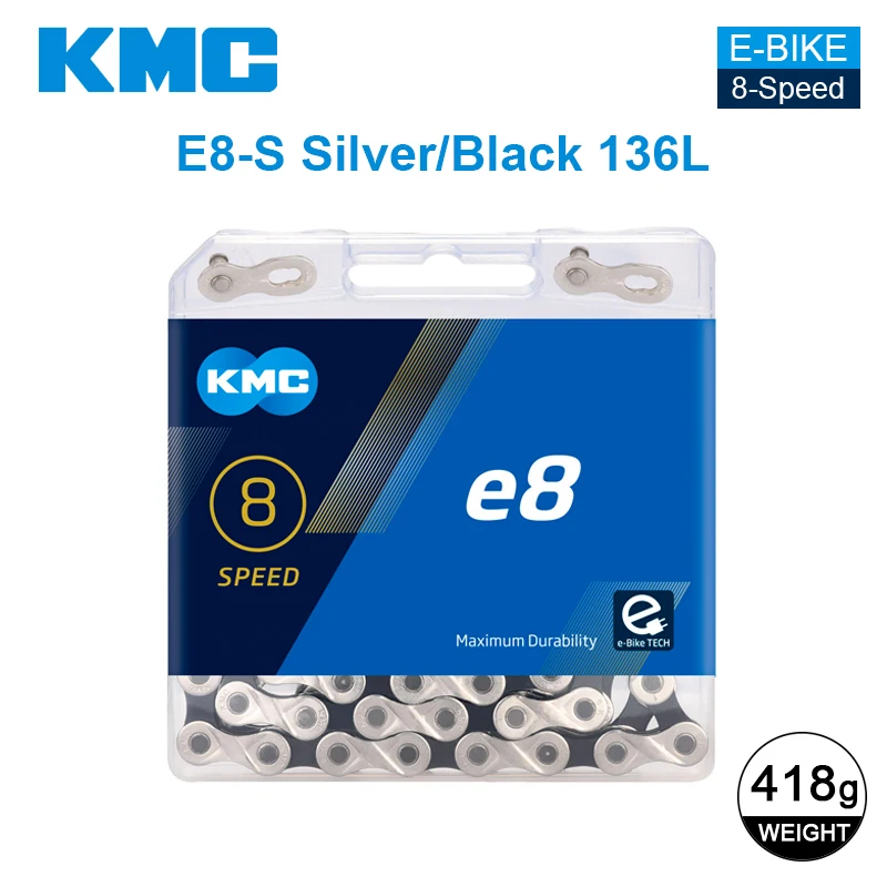 Original 2022 KMC E-BiKE E8 E9 E10 E11 E12 Lanț 8 9 10 11 12 Speeds130/136 Link-uri Anti-rugina Electric Sport Biciclete eBike Lanțuri 2