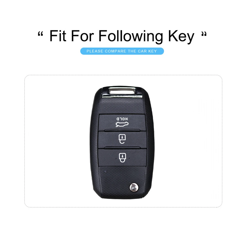 Accesorii auto Key Caz Acoperire Pentru KIA RIO 3 4 X linie Cerato Ceed Picanto, Sorento Mână-țesute Fum Gri Metal Keychain Keyring 1