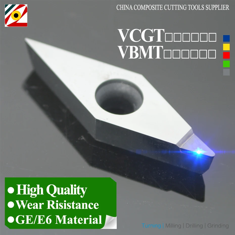EDGEV 2 BUC PCD Introduce VCMT110302/04 VCMT 160402/04/08 VBMT110302/04 VBMT 160402/04/08 Diamant Insertii Strung CNC Cutter Instrumente 1