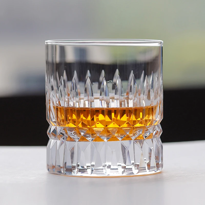 Cristal Whisky Pahar de Whisky Pahare Cu o Cutie-Cadou de Artizanat de Mână Tăiat Pentru a Șterge Pietre Ochelari Pahar de modă Veche 3
