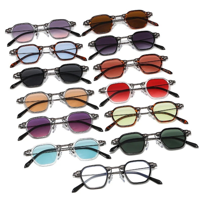 SHAUNA Uri Populare de Moda Pătrat Mic de Femei ochelari de Soare Retro Punk Bomboane de Culoare Nuante UV400 Bărbați Gradient de Ochelari de Soare 2