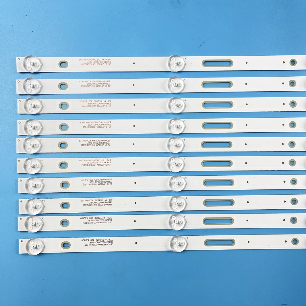 10 unids/set LED bar 5LED para polaroid 58 tvled584k01 JS-D-JP58DM-051EC(81225) E58DM100 3030-5S1P K58DLJ10US K58DLJ10VS 1