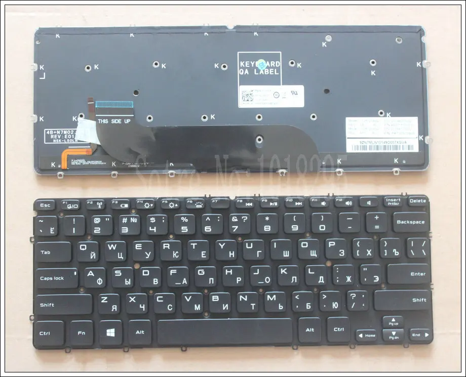 Noua Tastatura PENTRU DELL 08FJX7 V128725AS2 PK130S72B05 rusă RU laptop tastatură Iluminare din spate 0