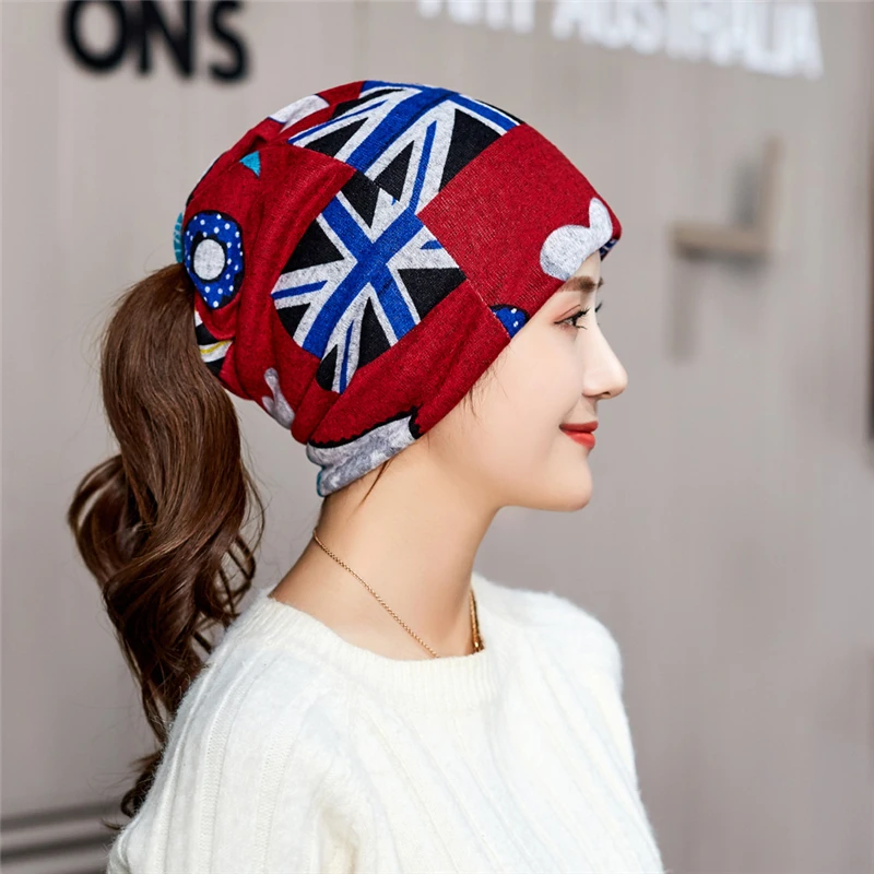 OKKDEY Toamna Și Iarna cu Dublă utilizare Pălării Pentru Femei Model de Pavilion de Design Turban Chelioși Căciuli Palarie Doamnelor Moda Eșarfă Masca de Fata 4