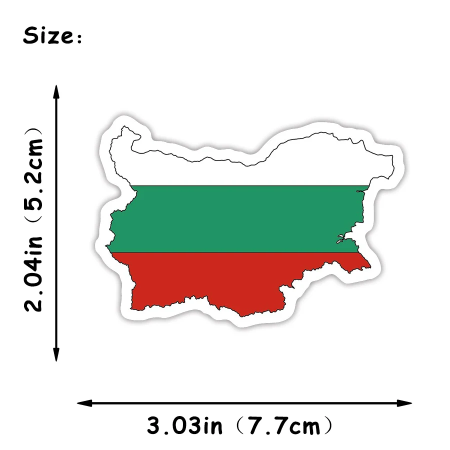 5 BUC Bulgaria Flag Sticker Jucarii pentru Copii Țări Hartă de Călătorie Autocolant pentru DIY Scrapbooking Valiza Depozitare Auto pentru Laptop Motor 1