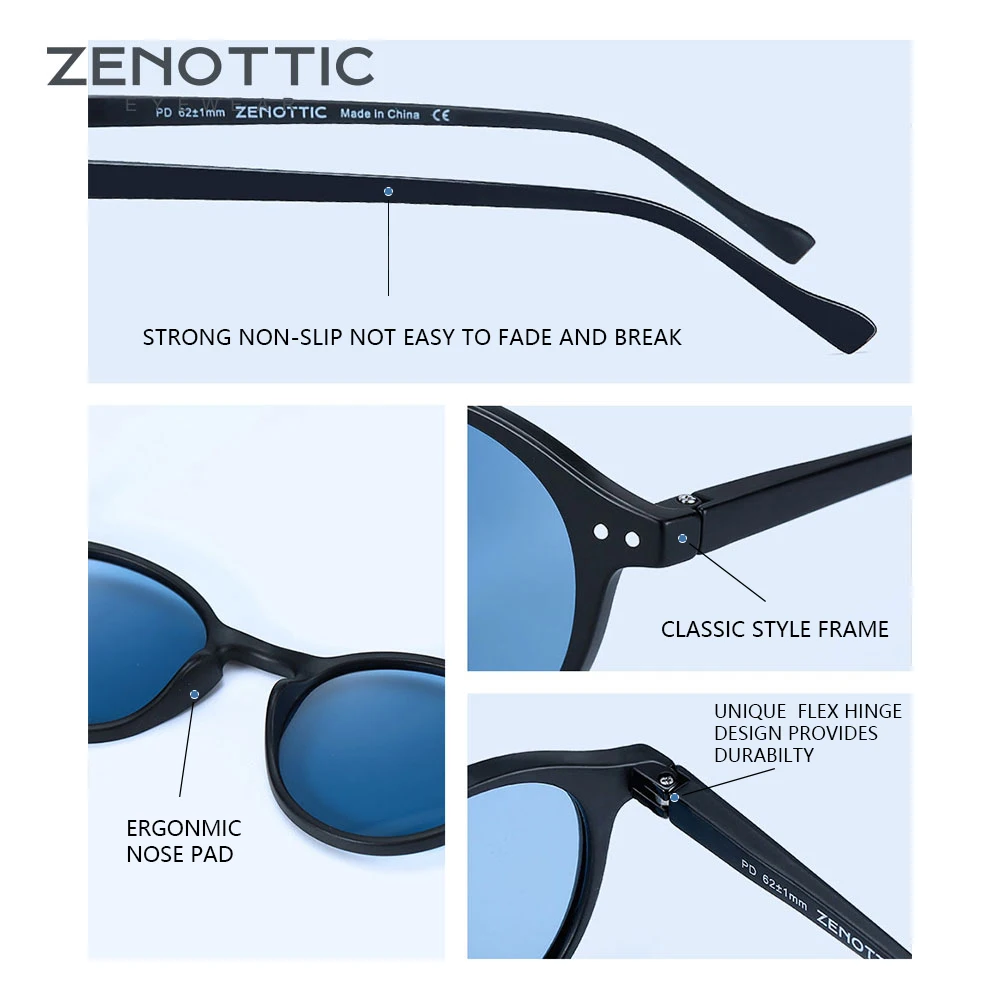 ZENOTTIC Moda ochelari de Soare Polarizat Cadru Rotund Ochelari de Soare Pentru Femei Conducere Polaroid UV400 ochelari de Soare Vintage Ochelari de Nuante 5