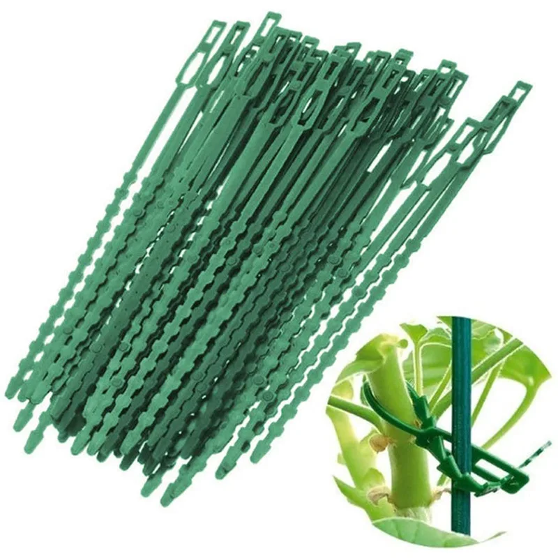 30/50/100buc Reutilizabile Grădină Cablu de Legături de Sprijin Plantelor ShrubsClimbing Fixare Fructe de Arbore de Blocare Nailon Reglabil Instrumente de Plastic 3