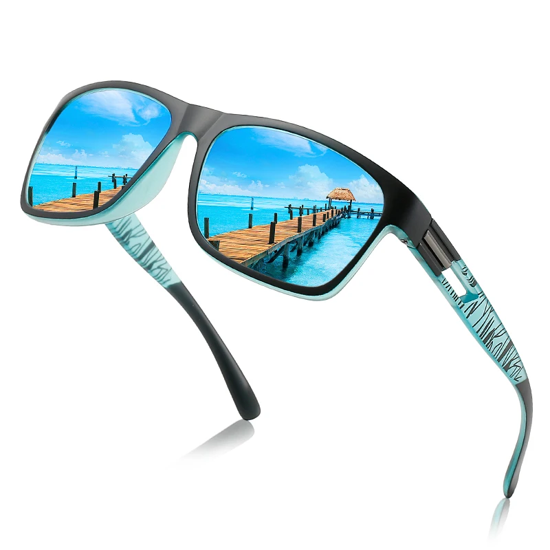 Clasic Vintage Square Polarizat ochelari de Soare Designer de Moda Ochelari de Soare de Conducere Călătorie de Pescuit ochelari de soare Negri UV400 Ochelari 1