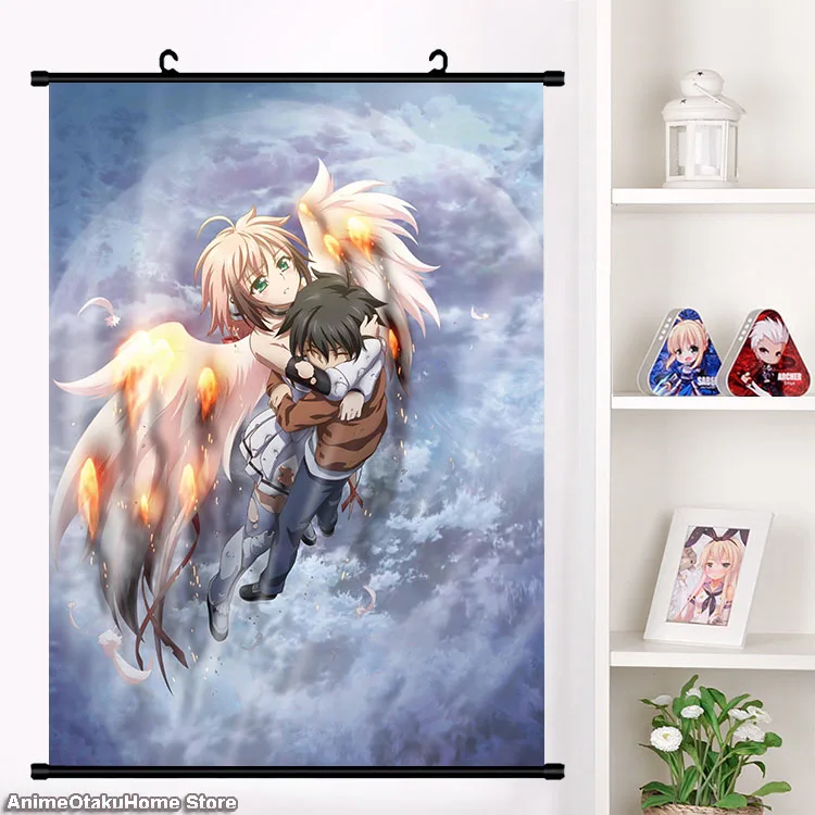 Anime drăguț Raiului Pierdut Proprietatea Sora no Otoshimono Icarus Ikaros Nimfa Astraia Perete Scroll Poster Mural Otaku Decor Acasă 1