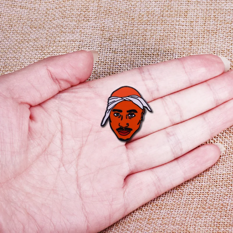 Tupac Shakur Smalț Moale Pin Insigna Arată unele California dragoste adevarata Hip Hop legenda! 3