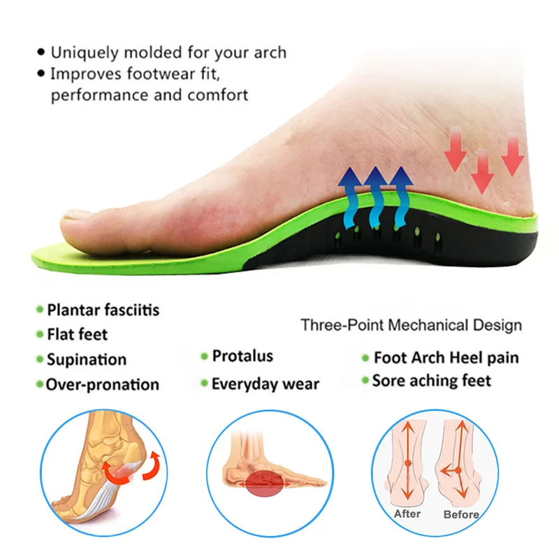 Eva Pantofi Ortopedici Unic Tălpi de Picioare Arc Picior Pad X/o Tip Picior de Corecție Picior Plat Suport Arc Pantofi de Sport Introduce Fierbinte 2