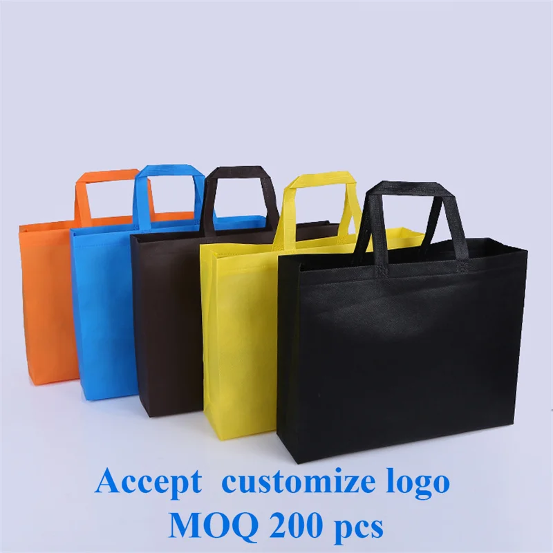 20 de pc-uri personalizate imprimate cu logo-ul cadou non-țesute sac de depozitare/promovare mână mâner non-țesute sac de pânză pentru moda/geantă de cumpărături 5
