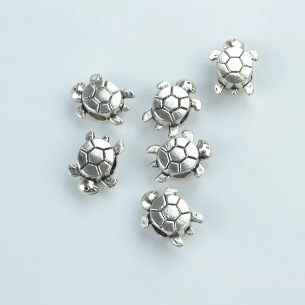10 buc aliaj margele de broască țestoasă charm argint tibetan diy margele Europene brățară bijuterii de luare 1856 1