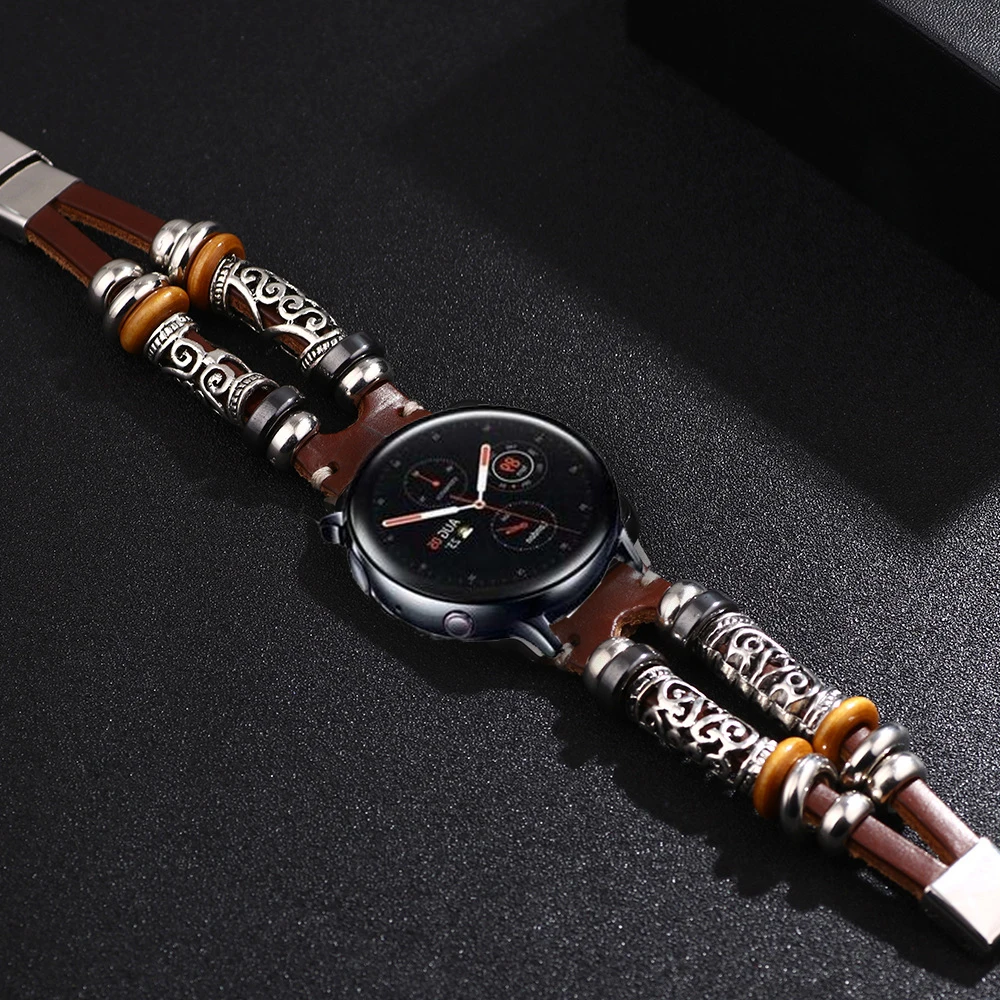 Ceas din piele Trupa pentru Huawe Ceas GT2 46mm GT 2 Pro/2e Curea pentru Samsung Galaxy Watch 3 41mm/Active Reale Retro Manual Trupa 4