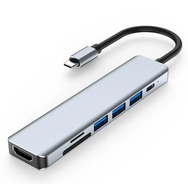 USB OTG C Hub pentru a compatibil HDMI 4K TF Cititor de Carduri SD PD Docking Station 3.0 HubUSB-C pentru iPad Pro, Apple Macbook Pro M2 1