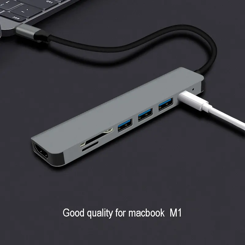 USB OTG C Hub pentru a compatibil HDMI 4K TF Cititor de Carduri SD PD Docking Station 3.0 HubUSB-C pentru iPad Pro, Apple Macbook Pro M2 5