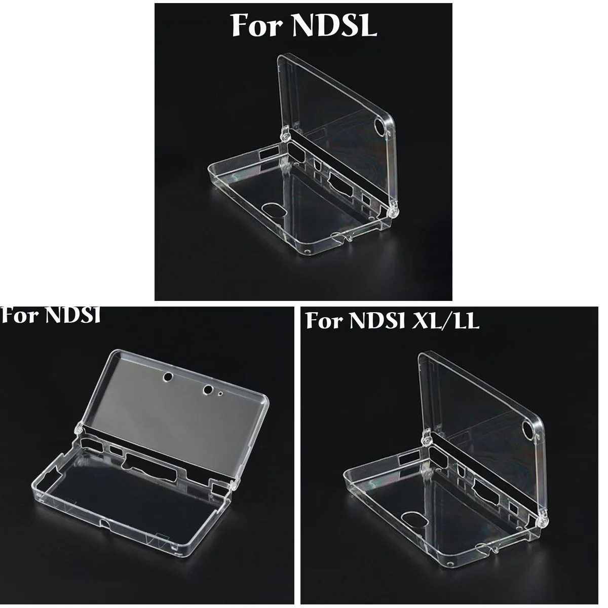 În Vrac, din Plastic Cristal Clar de Protectie Hard Shell Piele Caz Acoperire Pentru Nintendo DSL NDS Lite NDSL pentru DSi NDSi XLConsole 0