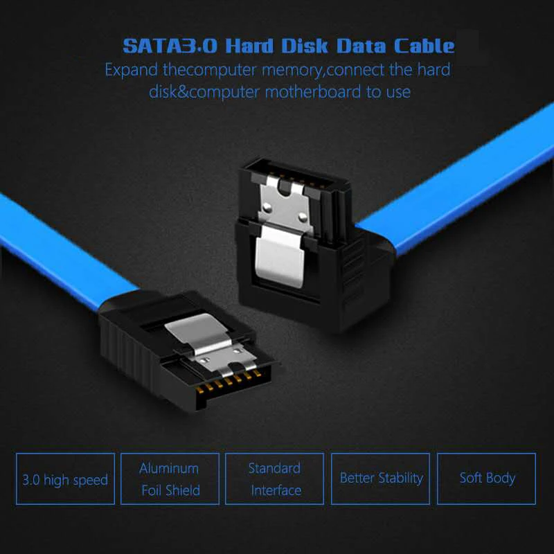 Cablu SATA 3.0 Pentru Hard Disk SSD Adaptor HDD Cablu Drept de 90 de Grade, Sata 3.0 Cablu pentru Calculator Asus MSI Placa de baza Gigabyte 4