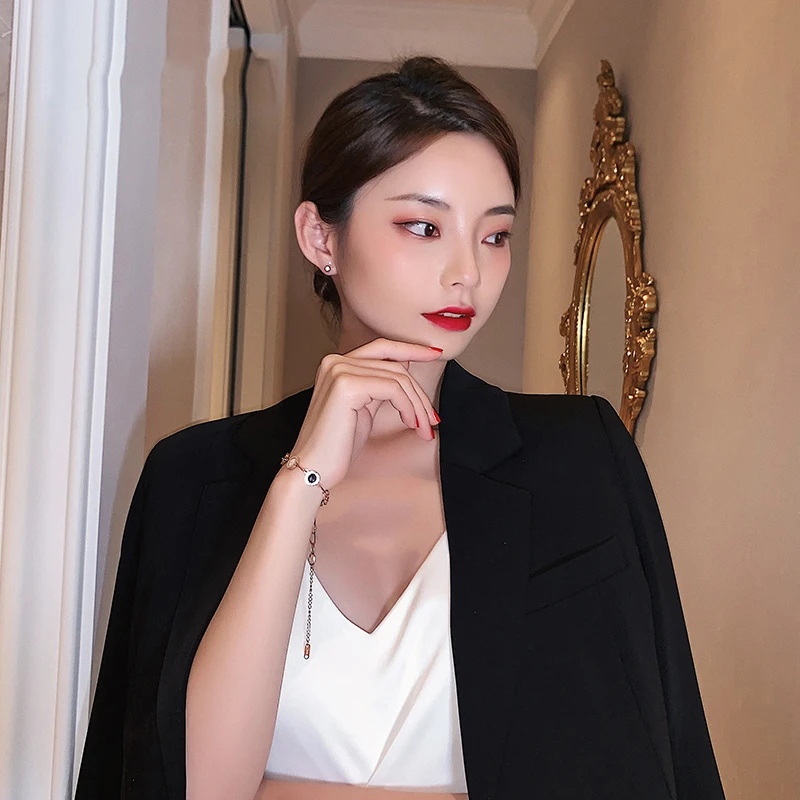 Clasic Roman Digitale Oțel Titan Brățară Pentru Femei 2020 Noua Moda coreeană Bijuterii Petrecere de Lux Fată Înaltă Calitate Brățară 2