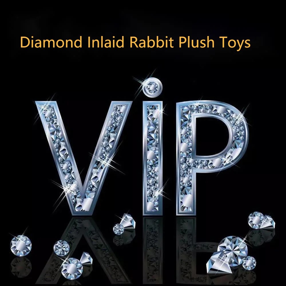 Noi 38cmCute Diamant Încrustat Iepure Jucarii de Plus Iepurasul DIY Papusa Ornament Cadouri Creative Însoțească Ziua de Crăciun Jucării Pentru Copii 0