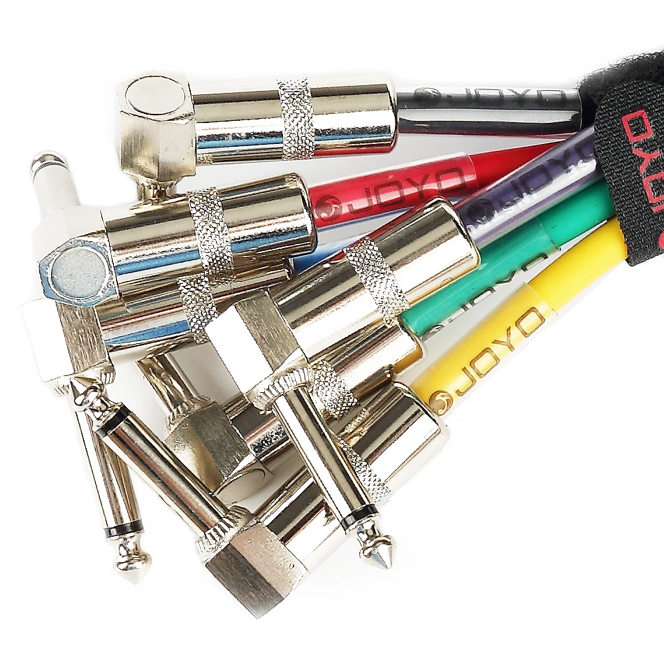 JOYO CM-11 Colorate Cablu de Conectare 6,35 mm Unghi Plug pentru Chitara Bass Efect Pedala 6PCS/lot Chitara Pedala de Cablu de Conectare 0