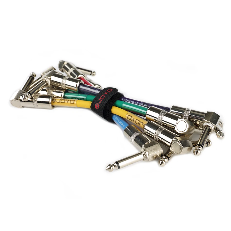 JOYO CM-11 Colorate Cablu de Conectare 6,35 mm Unghi Plug pentru Chitara Bass Efect Pedala 6PCS/lot Chitara Pedala de Cablu de Conectare 1