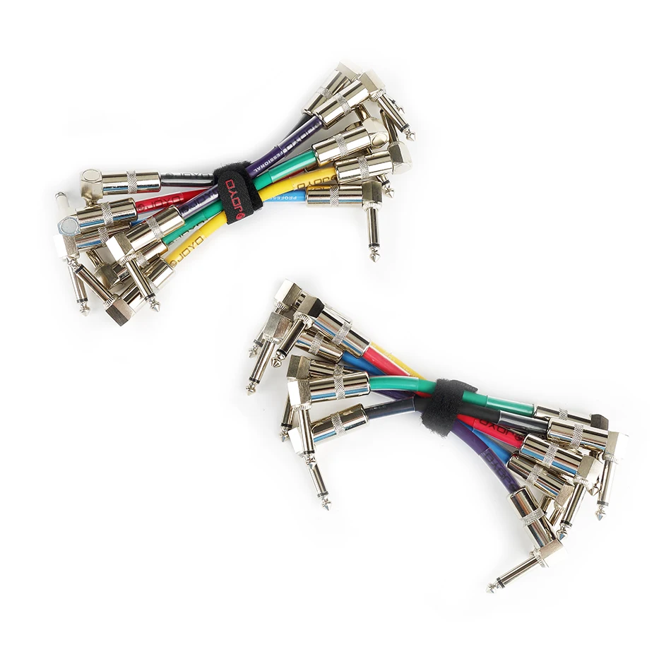 JOYO CM-11 Colorate Cablu de Conectare 6,35 mm Unghi Plug pentru Chitara Bass Efect Pedala 6PCS/lot Chitara Pedala de Cablu de Conectare 4