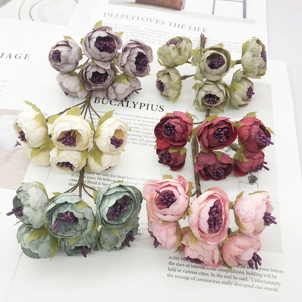 Stamen Crescut Flores DIY Cutie de Cadou Album de Nunta Decor Ghirlanda Decor Acasă Flori Artificiale Ieftine decor în aer liber 1