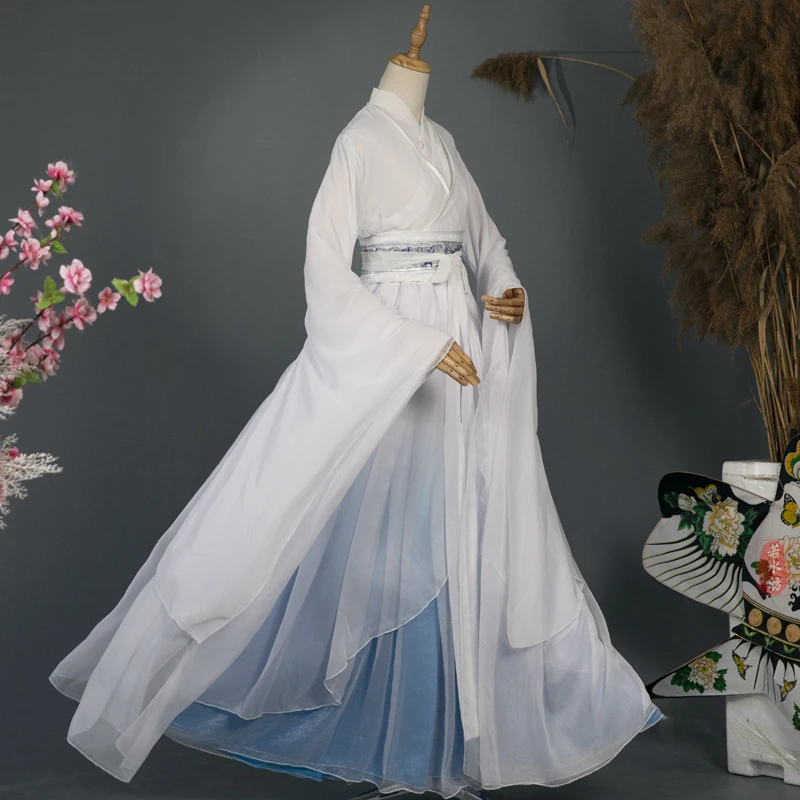 Femeile Hanfu Rochie Tradițională Chineză Pânză Costum Popular Vechi Dans Costume Orientale Prințesă Zână Cosplay gradient 3