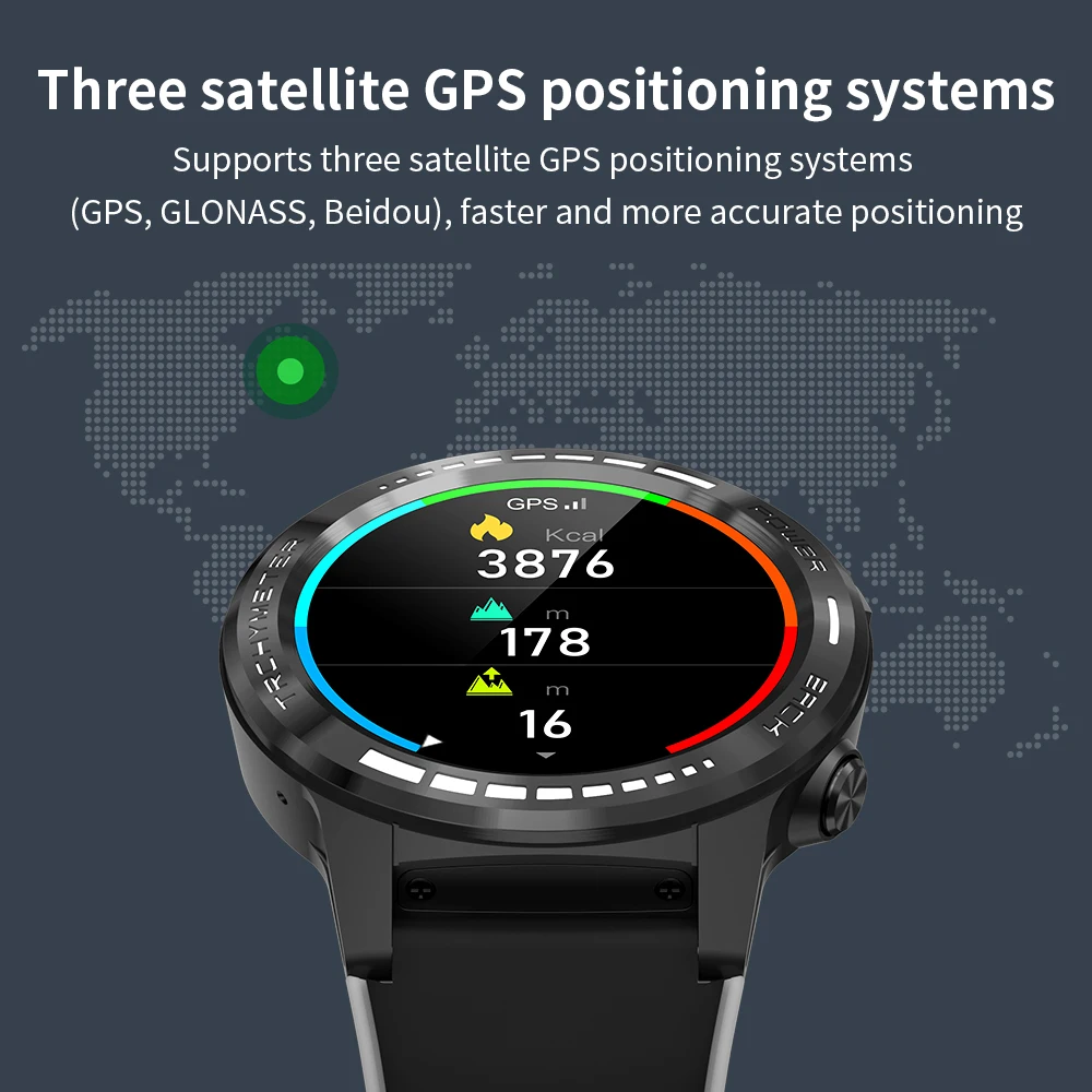 Ceas inteligent GPS Ceas Inteligent Bărbați fitness tracker Monitor de Ritm Cardiac Bluetooth Apel Busola Sport în aer liber Smartwatch garmin pk 4