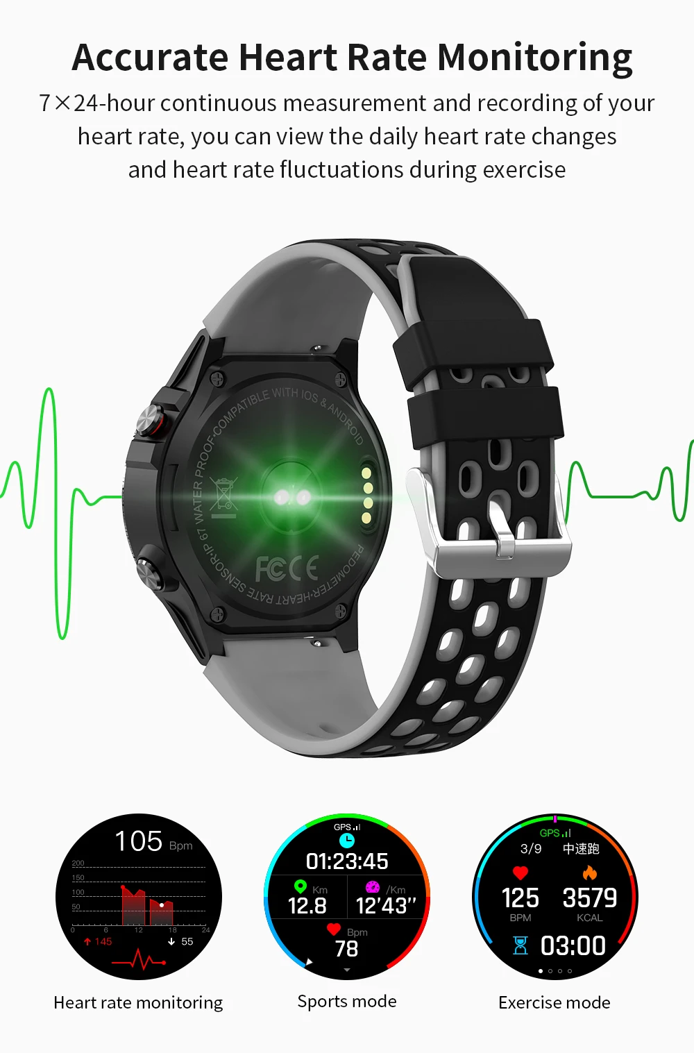 Ceas inteligent GPS Ceas Inteligent Bărbați fitness tracker Monitor de Ritm Cardiac Bluetooth Apel Busola Sport în aer liber Smartwatch garmin pk 5