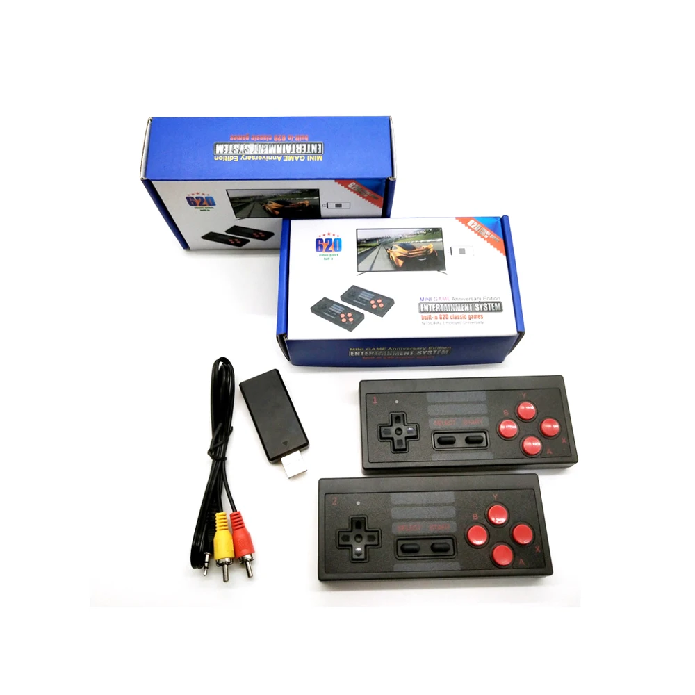 Consolă de jocuri Video 620 u-stick Extreme joc de mini cutie construit în 620 jocuri cu controlere wireless-U cutie 1
