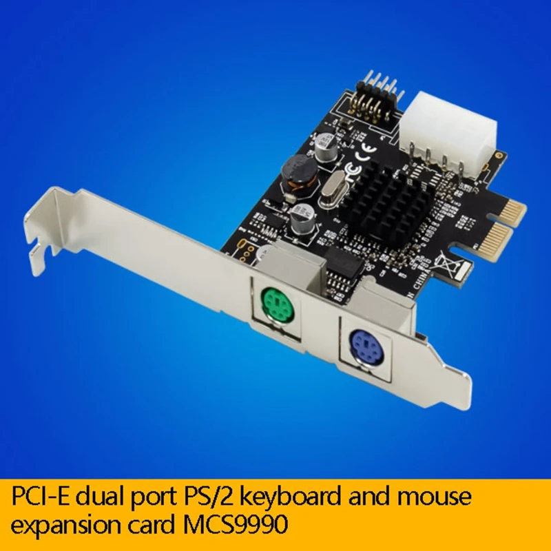 PCI-E Dual Port PS2 Expansiune Card Adaptor Extern PS2 Dispozitiv de Expansiune Card Driver-Gratuit Plug-and-Play pentru PC 1