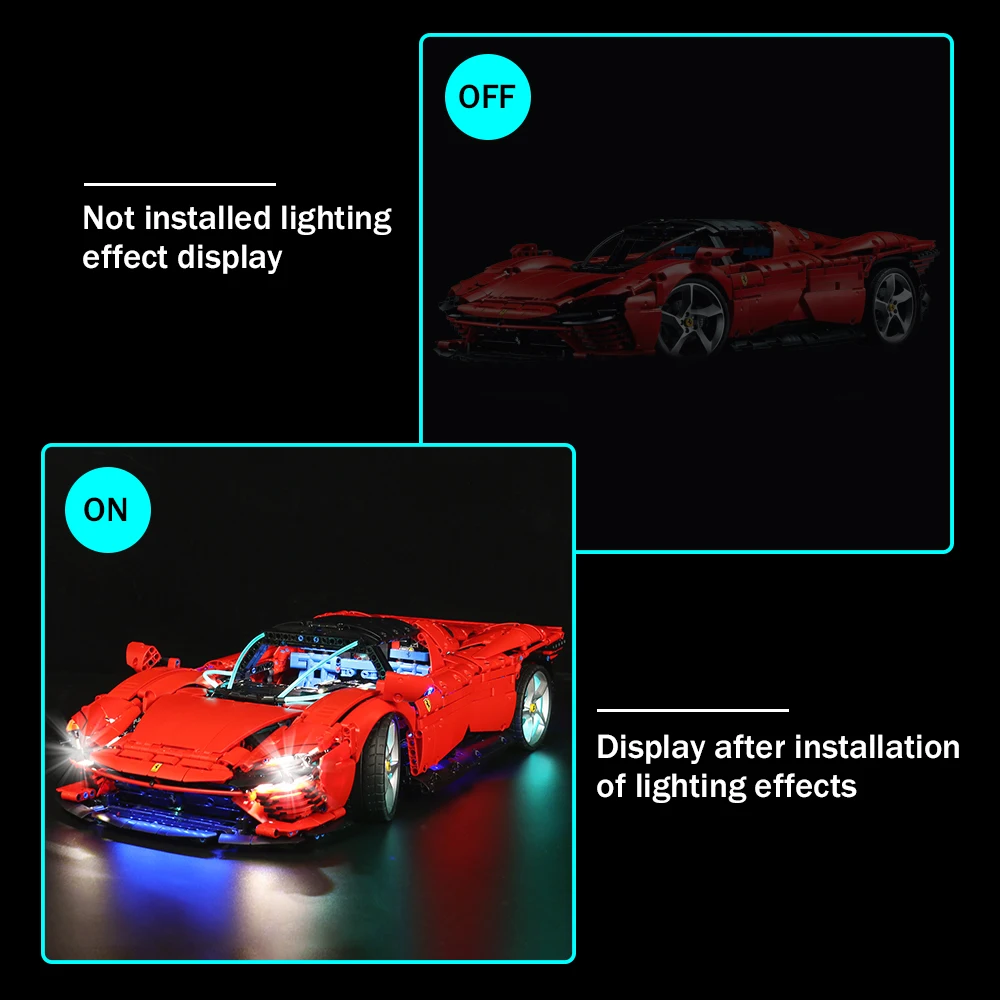 Vonado Lumină LED-uri Kit pentru 42143 Daytona SP3 Blocuri Set (NU se Includ în Model) Cărămizi Jucarii pentru Copii 5