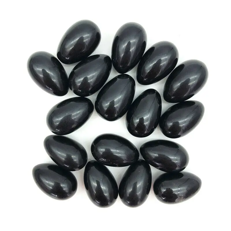En-gros de 1 buc Naturale Obsidian Negru în Formă de Ou de Cristal Masaj cu pietre Chakra Vindecare Reiki Naturale, Cristale de Cuarț 3