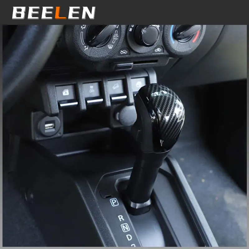 Pentru Suzuki Jimny JB64 JB74W 2019 Cap Gear Shift Buton de Schimbător Capacul Schimbătorului de Viteze Gulere frâna de mână Mașină Frână de Mână Acoperă Pielea 2