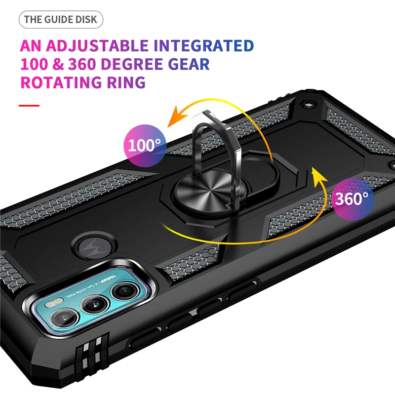 Pentru Motorola Moto G40 Fuziune Caz Rugged Armor Telefon rezistent la Socuri Caz Pentru Moto G31 G41 G51 G71 5G Inel Magnetic Titularul Capacul din Spate 1