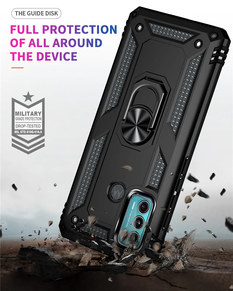Pentru Motorola Moto G40 Fuziune Caz Rugged Armor Telefon rezistent la Socuri Caz Pentru Moto G31 G41 G51 G71 5G Inel Magnetic Titularul Capacul din Spate 5