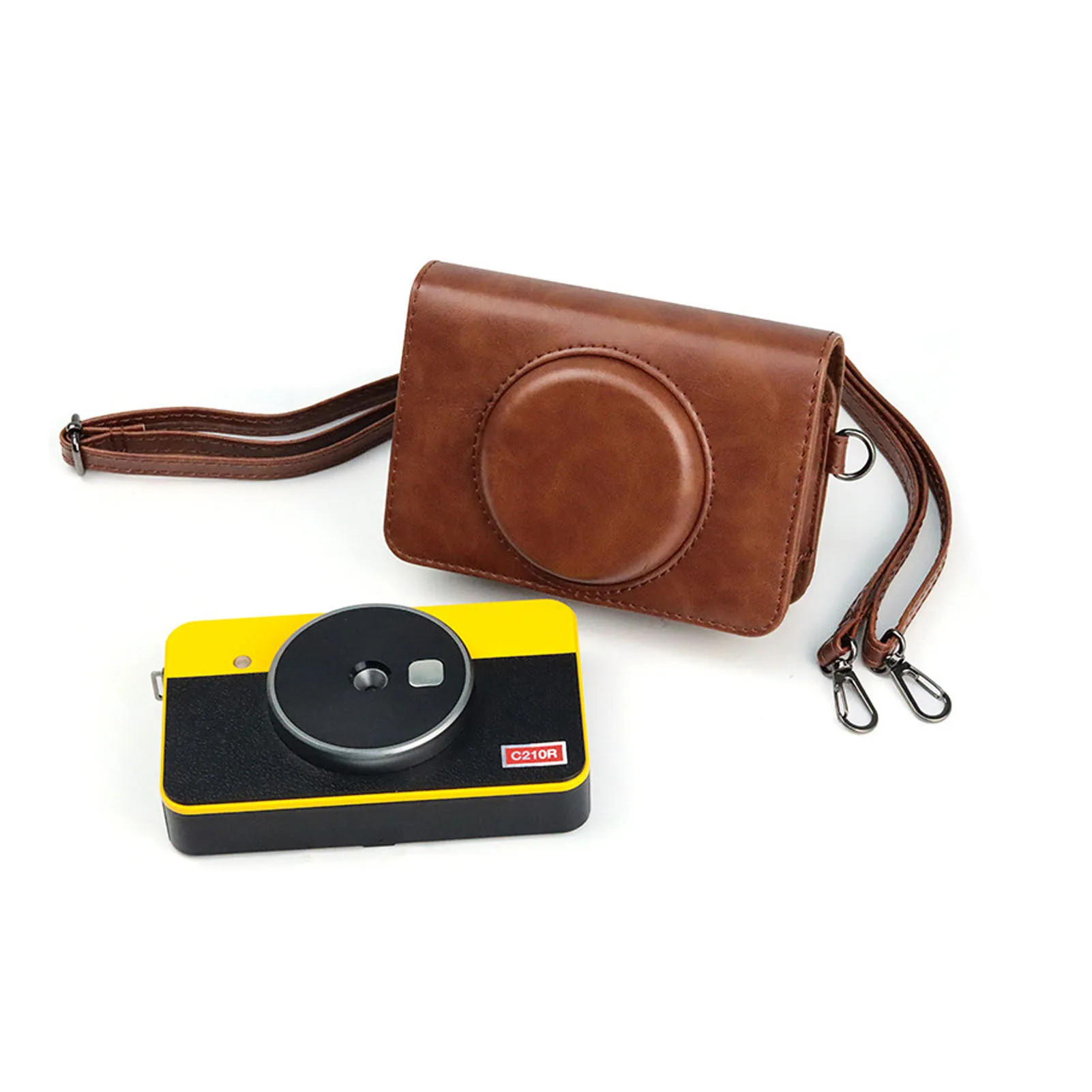 Noi C210R Camera de Caz pentru Kodak Mini Shot 2 Retro Instant Camera & Photo Printer Accesorii,cu Curea de Umăr Geanta din Piele 2